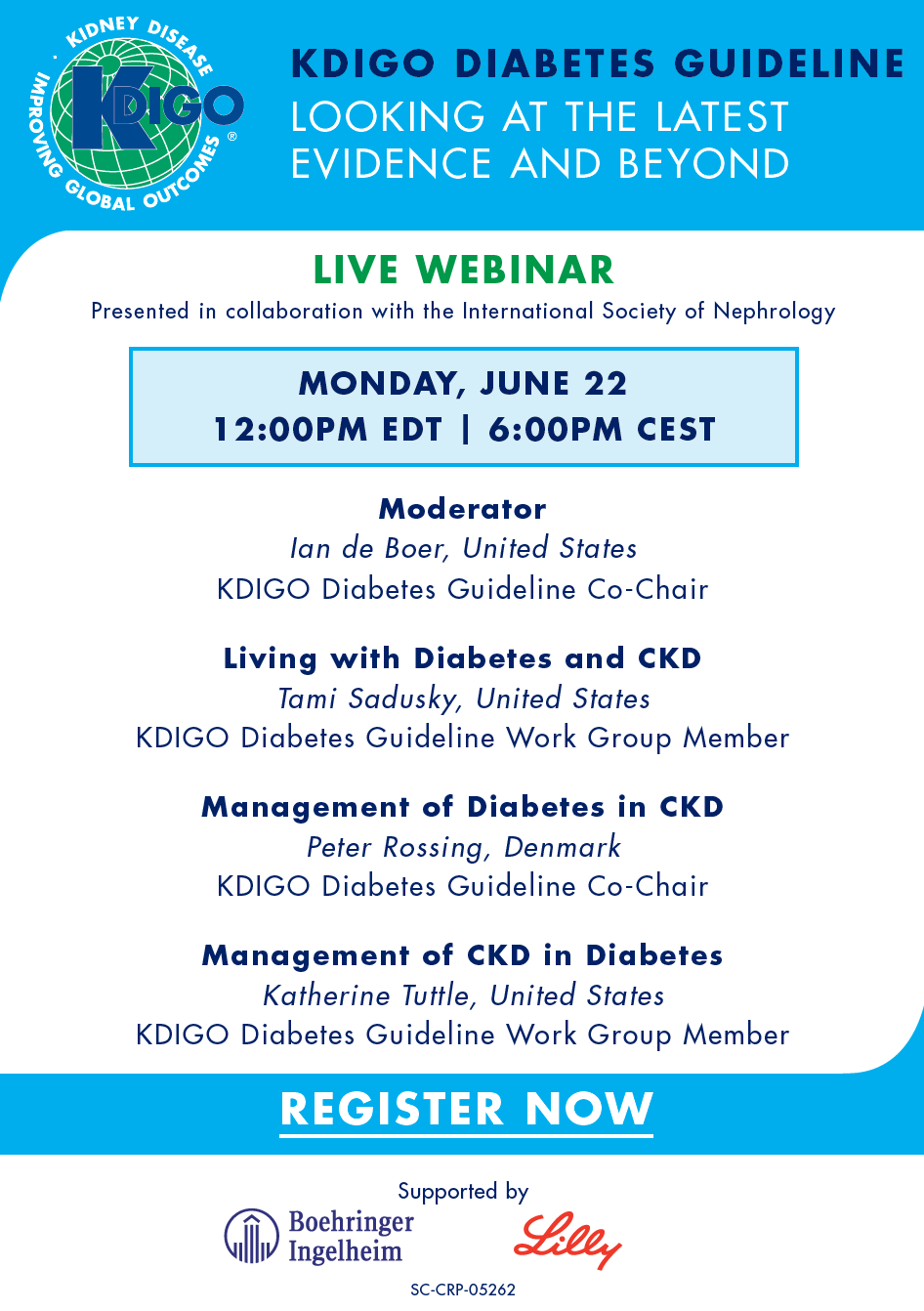 Register Today For The KDIGO Diabetes Guideline Webinar – KDIGO